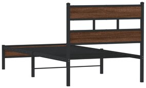Estrutura cama s/ colchão derivados madeira carvalho castanho