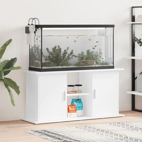 833617 vidaXL Suporte de aquário 121x41x58 cm deriv. madeira branco brilhante
