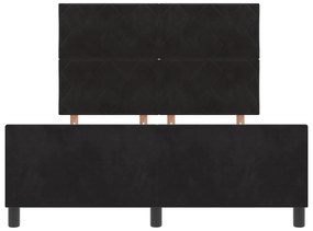 Cama vidaXL Preta 140x200 cm Veludo