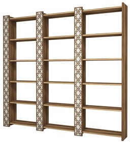 Estante City – Walnut Cream – 184,6 x 170 x 24,2 cm