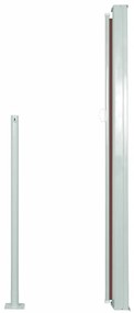 Toldo lateral retrátil 140x300 cm castanho