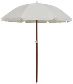 vidaXL Guarda-sol de jardim com poste de aço 180 cm cor areia