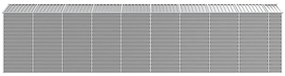 Abrigo de jardim 191x810x198 cm aço galvanizado cinzento-claro