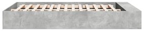Estrutura de cama 150x200 cm derivados de madeira cinza sonoma