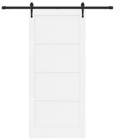 Porta Deslizante vidaXL com Conjunto de Hardware Branco 93x211 cm Made