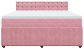 Cama com molas/colchão 180x200 cm veludo rosa