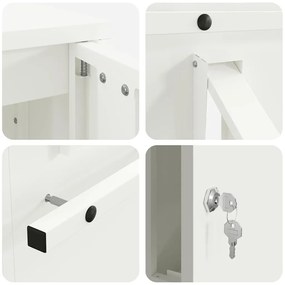 caixa de correio Branco 30 x 23 x 55 cm Aço