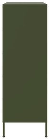 Aparador alto 68x39x113 cm aço verde azeitona