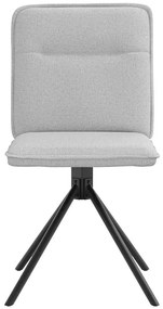 Cadeiras de jantar 2 pcs tecido cinza nuvem