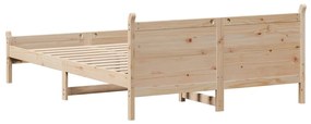 Cama sem colchão 120x200 cm madeira de pinho maciça