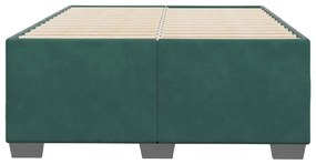 Estrutura de cama com colchão verde escuro 120x190 cm Veludo