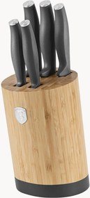 Conjunto de facas de cozinha em aço inoxidável com suporte Anthracite, conjunto de 6