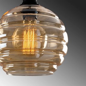 Candeeiro Suspenso Gold – Dourado/Preto – 70 x 20 cm