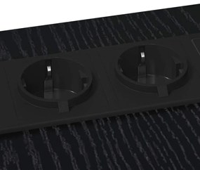 Mesa-de-cabeceira Carvalho Preto 41.5 x 26 x 60.5 cm
