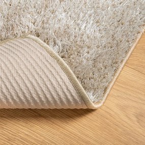 Tapete de pelo alto com aspeto brilhante ISTAN 200x280 cm bege