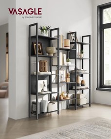Estante com 14 prateleiras e estrutura metálica 24 x 158 x 166 cm Preto 
