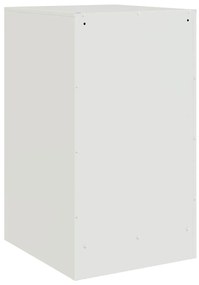 Mesas de cabeceira 2 pcs 34,5x39x62 cm aço branco