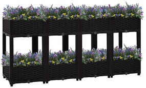 vidaXL Canteiro elevado 160x40x71 cm polipropileno