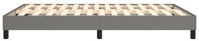 Estrutura de cama sem colchão 140x200 cm tecido cinzento-escuro