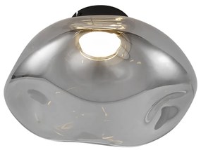 Plafon de design preto com vidro fumado - Gemma Design