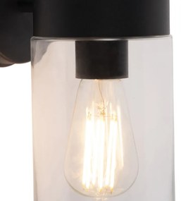 Candeeiro de parede moderno preto 26,8 cm IP44 - Jarra Moderno