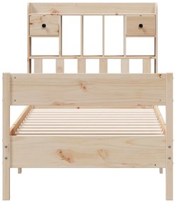 Cama com estante sem colchão 75x190 cm pinho maciço
