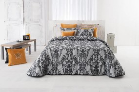 COLCHA EDREDOM - COLCHA JACQUARD C/ ALMOFADAS DECORATIVAS 45x60 CM: Taupe 1 Almofada cheia 45x60 cm a jogo