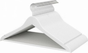 Conjunto de 30 Cabides para calças de madeira brancos