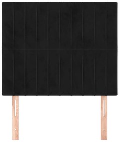 Cabeceira de cama 2 pcs veludo 80x5x78/88 cm preto