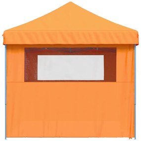 Tenda para festas pop-up dobrável c/ 4 paredes laterais laranja