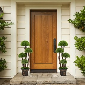 Árvore cedro artificial de 90cm, planta falsa de cipreste com vaso decorativo falso para jardim interno