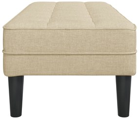 Banco vidaXL Creme 113x57x39 cm Tecido