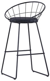 Bancos de bar 2 pcs couro artificial preto