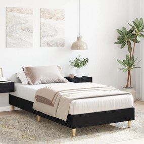 Estrutura de Cama vidaXL 90x200 cm Carvalho Preto Madeira Reforçada