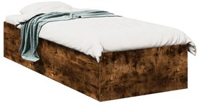 Estrutura cama 90x200 cm derivados de madeira carvalho fumado