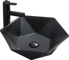 Mexen Mery lavabo de bancada 48 x 41 cm, preto mate - 21984885