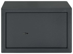 Cofre com Fechadura de Chave Cinza Escuro 20x31x20 cm Aço