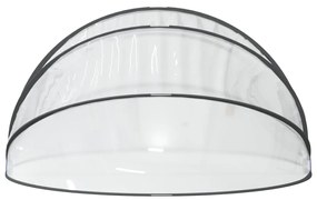 Cúpula de piscina redonda 406x203 cm PVC