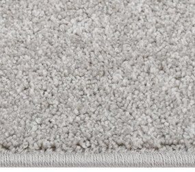 Tapete de pelo curto 80x150 cm cinzento-claro