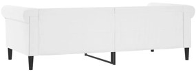 Sofá-cama 90x200 cm couro artificial branco