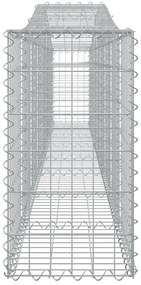 Cestos gabião arqueados 5 pcs 400x30x60/80 cm ferro galvanizado