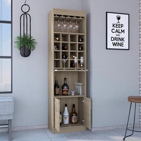 Móvel de bar com mesa extensível Kava Beijing, 51 cm x 180,6 cm x 34 cm, Cor Mel