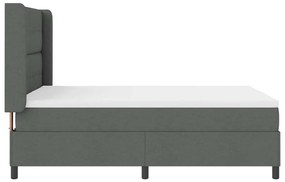 Cama Box com Colchão Cinza Escuro 160x200 cm de Tecido