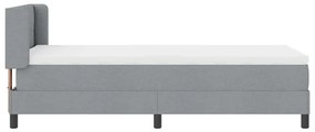 Cama Box com Colchão - Cinza Claro - 90 x 190 cm - Tecido