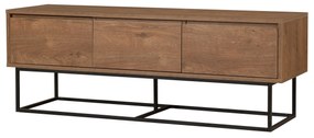 Conjunto de Mobiliário de Sala de Estar Laxus – Nogueira Preta – TV: 1