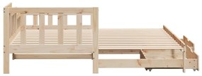 Sofá-cama com gavetão e gavetas sem colchão 80x200 cm