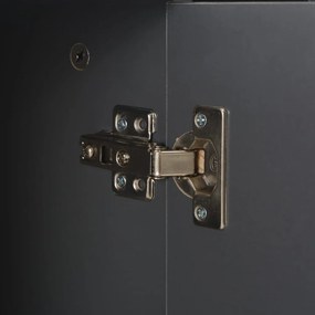 Aparador em contraplacado 71x35x80 cm cinzento brilhante