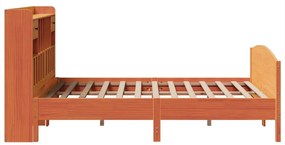 Cama com estante sem colchão 140x190 cm pinho maciço