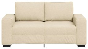 Sofá de 2 lugares tecido 120 cm cor creme