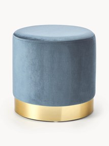 Velvet Upholstered Stool Orchid